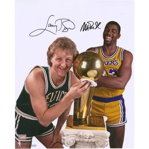 Magic Johnson & Larry Bird Autographed 16" x 20" Photograph