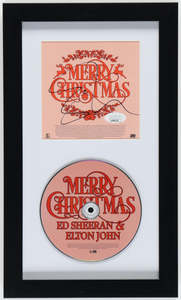Ed Sheeran Signed "Merry Christmas: Ed Sheeran & Elton John"