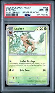 2025 POKEMON LEAFEON MASTER BALL - PSA 10