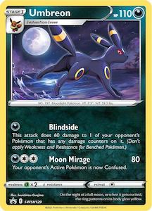 Pokemon Singles: Umbreon - SWSH129 - Cosmic Holo
