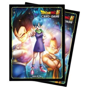 Dragon Ball Super Accessories: Dragon Ball Super Standard Size Deck Protector sleeves 65ct Bulma,Vegeta, and Trunks
