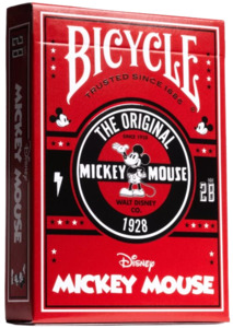 Board Games: Bicycle Disney Classic Mickey (Red) Playing Cards
