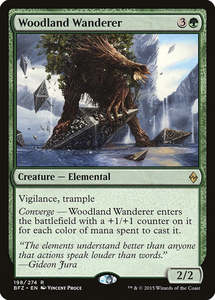Scarlet Violet Single Cards: Woodland Wanderer (198) (Battle for Zendikar)