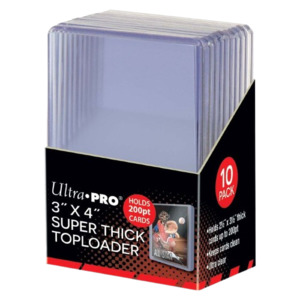 Ultra Pro: 3″ x 4″ Super Thick Toploader 200PT (10ct)