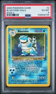 Pokemon: BLASTOISE-HOLO BASE II - PSA 6