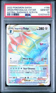 Graded Pokemon Cards: 2022 POKEMON SWORD & SHIELD ASTRAL RADIANCE #198 ORGN.FRM.DIALGA VSTAR ASTRAL RADIANCE-SCR-FA - PSA 10