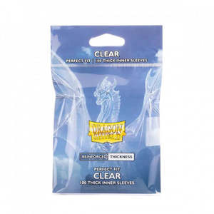 Sleeves: Dragon Shield Perfect Fit (100) Thick Inner Sleeves: Clear