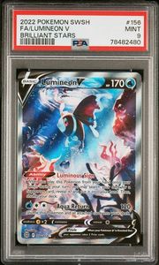 Pokemon: 2022 POKEMON SWORD & SHIELD BRILLIANT STARS #156 FA/LUMINEON V BRILLIANT STARS - PSA 9