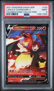 2021 POKEMON SWSH BLACK STAR PROMO #133 LANCE'S CHARIZARD V CELEBRATIONS CO&hellip;
