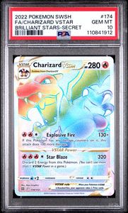 2022 POKEMON SWORD & SHIELD BRILLIANT STARS #174 FA/CHARIZARD VSTAR BRILLIANT ST&hellip;