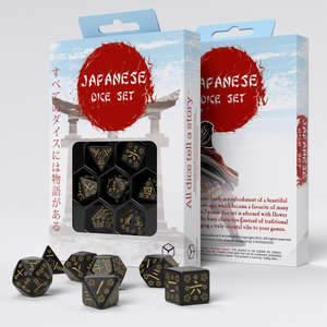 Dice Coins: QW – Japanese Dice Set: Deep Night Firefly