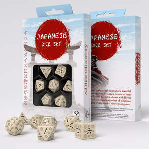 Dice Coins: QW – Japanese Dice Set: Last Words Stone