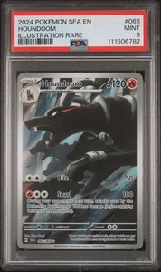2024 POKEMON SFA EN-SHROUDED FABLE #066 HOUNDOOM ILLUSTRATION RARE - PSA 9