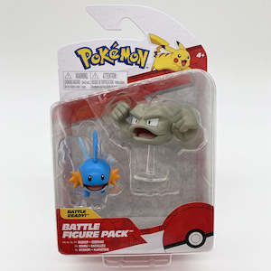 Pokemon Plushies: Mudkip & Geodude Battle Figure Pack