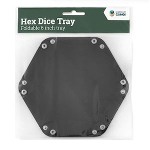 Dice Accessories: LPG Hex Foldable Dice Tray 8" Black