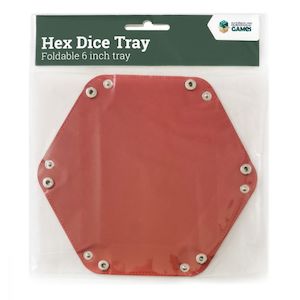 Dice Accessories: LPG Hex Foldable Dice Tray 6" Red