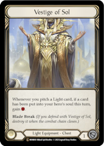 Vestige of Sol [U-MON060-RF] (Monarch Unlimited)  Unlimited Rainbow Foil
