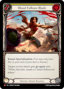 Blood Follows Blade (Yellow) [SUP252] (Super Slam) Rainbow Foil