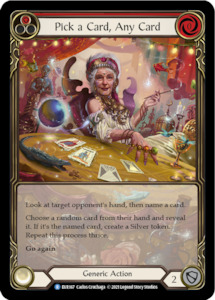 Pick a Card, Any Card (Red) [EVR167] (Everfest) 1st Edition Extended Art Rainbow Foil