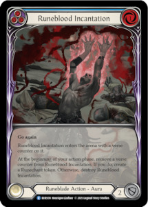 Everfest 1st Edition Singles: Runeblood Incantation (Blue) [EVR109] (Everfest) 1st Edition Extended Art Rainbow Foil