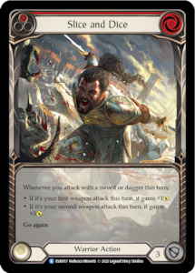 Slice and Dice (Red) [EVR057] (Everfest) 1st Edition Extended Art Rainbow Foil