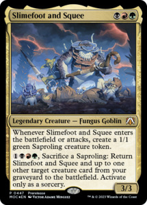 Mtg Singles Instock: Slimefoot and Squee [March of the Machine Commander Prerelease Promos]