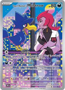 Pokemon Singles: Team Rocket's Murkrow (200/182) [Scarlet & Violet: Destined Rivals]