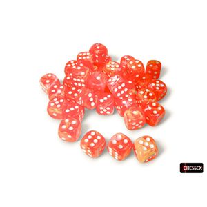 Dice: Chessex – Festive Dahlie/White Luminary D6 Set of 36 (12mm)