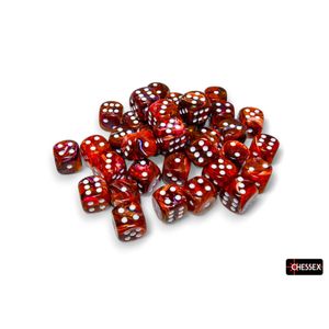 Chessex – Festive Symphony/White D6 Set of 36 (12mm)