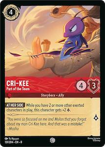 Lorcana Singles: Cri-Kee - Part of the Team (131/204) [Reign of Jafar]