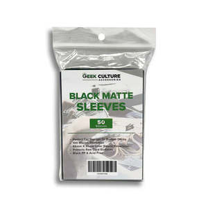 In Stock: Geek Culture – Black Matte Sleeves (50ct)