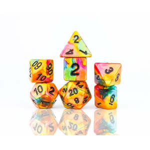 Sirius Dice Set - Rainbow Gold