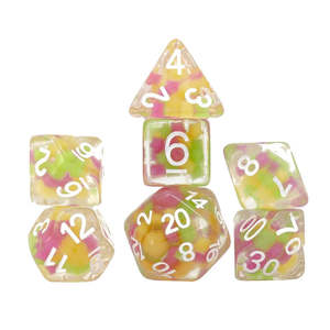 Sirius Dice Set - Melon Ball Glowworm
