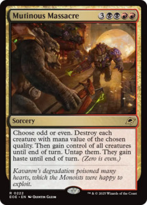Mtg Singles: Mutinous Massacre [Edge of Eternities]