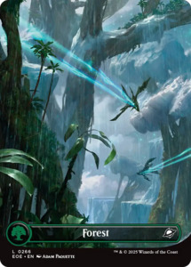 Mtg Singles: Forest (0266) (Borderless) [Edge of Eternities]