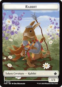 MTG Single: Rabbit // Soldier Double-Sided Token [Foundations Tokens]