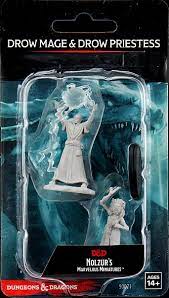 D D Miniatures: D&D Drow Mage & Drow Priestess Nolzur's Marvelous Miniatures