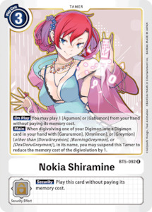 Digimon Singles: Nokia Shiramine [BT5-092] [Battle of Omni]