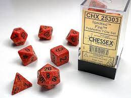 Chessex - Polyhedral 7-Die Set Speckled FIRE!