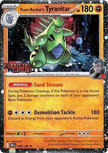 Pokemon Singles: Team Rocket's Tyranitar (096/182) (Destined Rivals Stamp) [Scarlet & Violet: Destined Rivals]