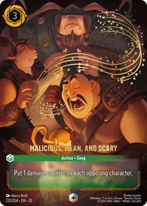 Lorcana Singles: Malicious, Mean, and Scary (Enchanted) (231/204) [Whispers in the Well]