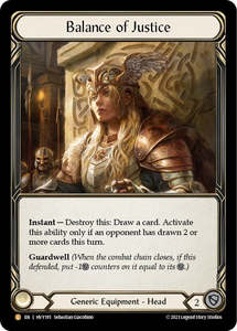 High End Flesh And Blood Singles: Balance of Justice [HVY195] (Heavy Hitters)  Rainbow Foil