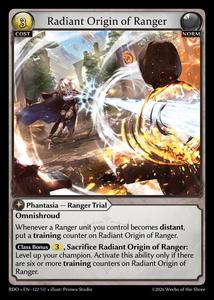 Grand Archive Singles: Radiant Origin of Ranger (122) [Radiant Origins]