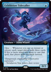 Mtg Singles Instock: Exhibition Tidecaller (Extended Art) [Secrets of Strixhaven]