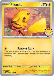 Pokemon Singles: Pikachu (051/162) (Pokemon Day 2026) [Miscellaneous Cards]
