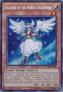 Yugioh Singles: Valkyrie of the Nordic Ascendant [LC5D-EN184] Secret Rare