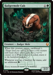 Mtg Singles: Badgermole Cub [Avatar: The Last Airbender]