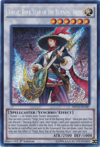 Yugioh Singles: Virgil, Rock Star of the Burning Abyss [MP15-EN187] Secret Rare