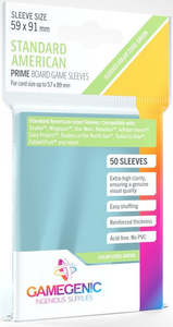 Sleeves: Gamegenic Prime Board Game Sleeves - Size Code GREEN - Standard American-Sized (59mm x 91mm) (50 Sleeves Per Pack)