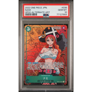 [PSA 10] Nami | Rare Alt Art (OP02-036)